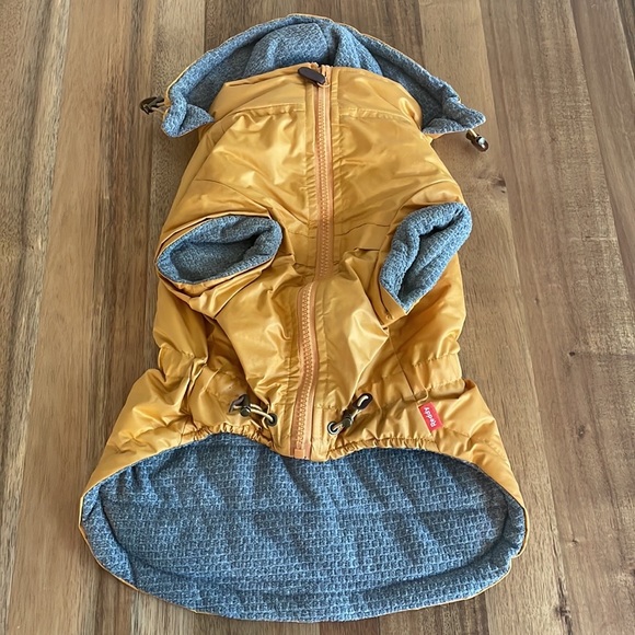 Reddy Mustard Twill Dog Parka Size Medium - Picture 3 of 6